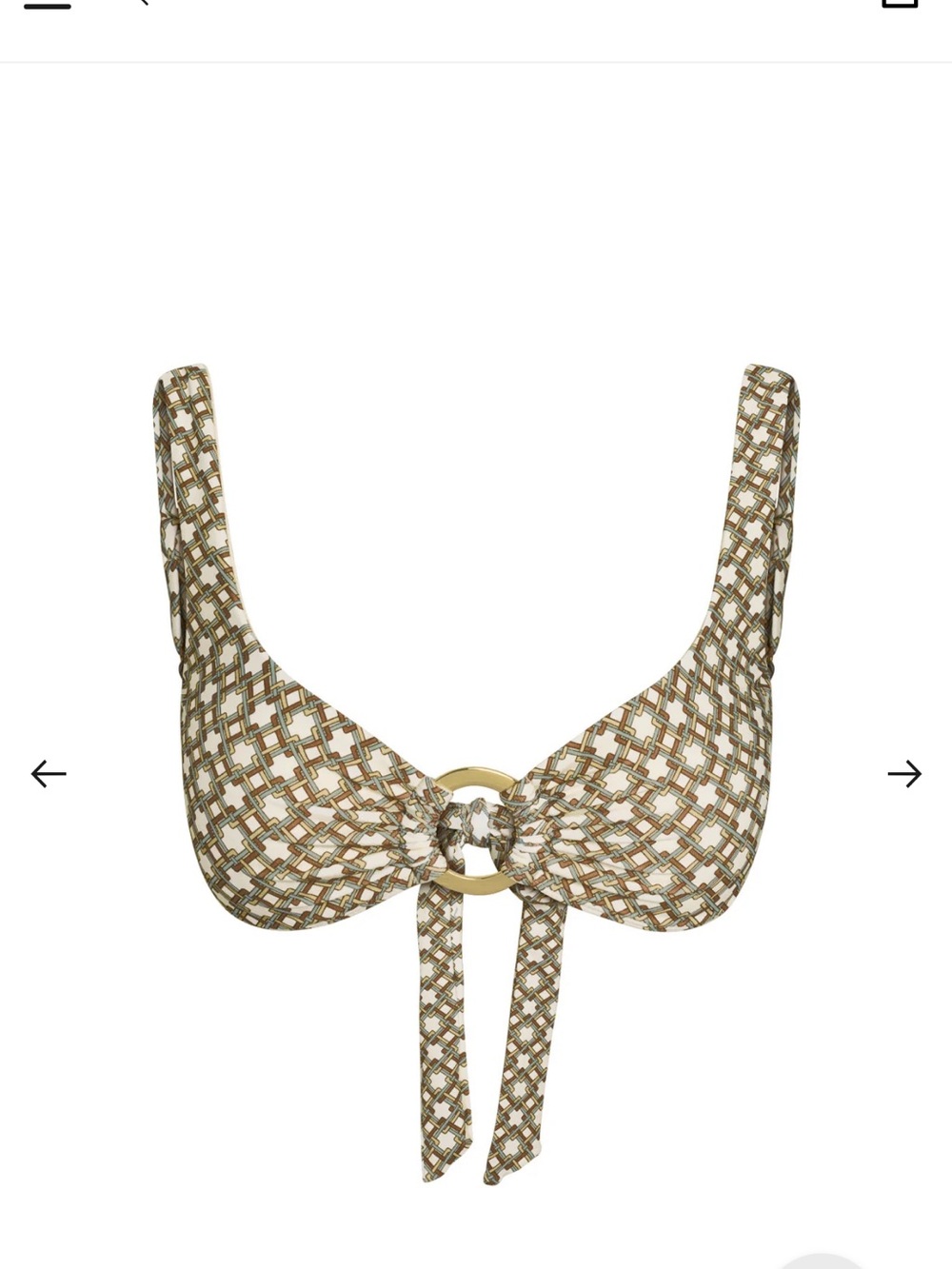 Monday Swimwear Barbuda Top - Tile Geo